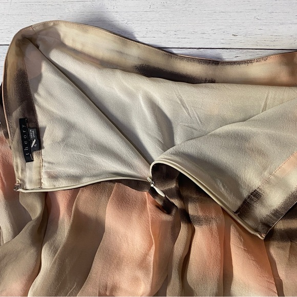 NWOT Designer | Theory | Ombré Silk Pleated Skirt - Picture 7 of 9